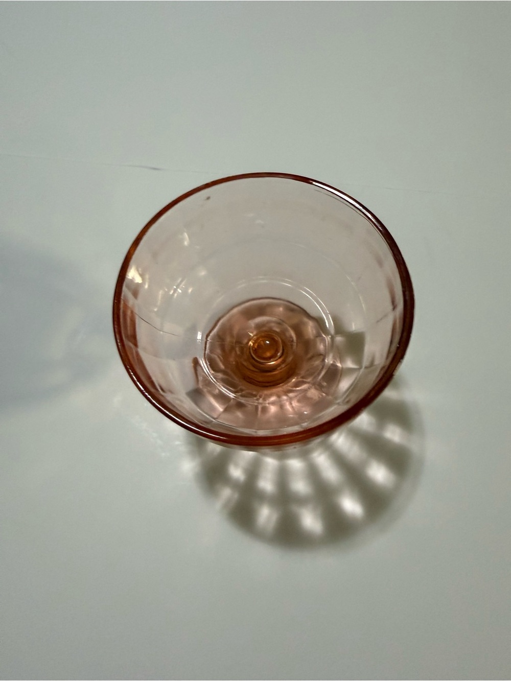1930s depression  Glass Dessert Coupe - Elegant Pink Glassware